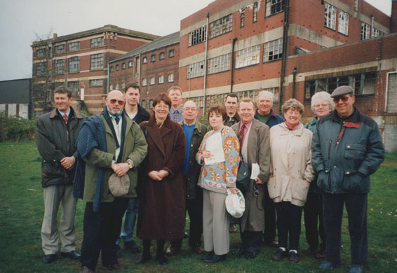 Group outside bakery